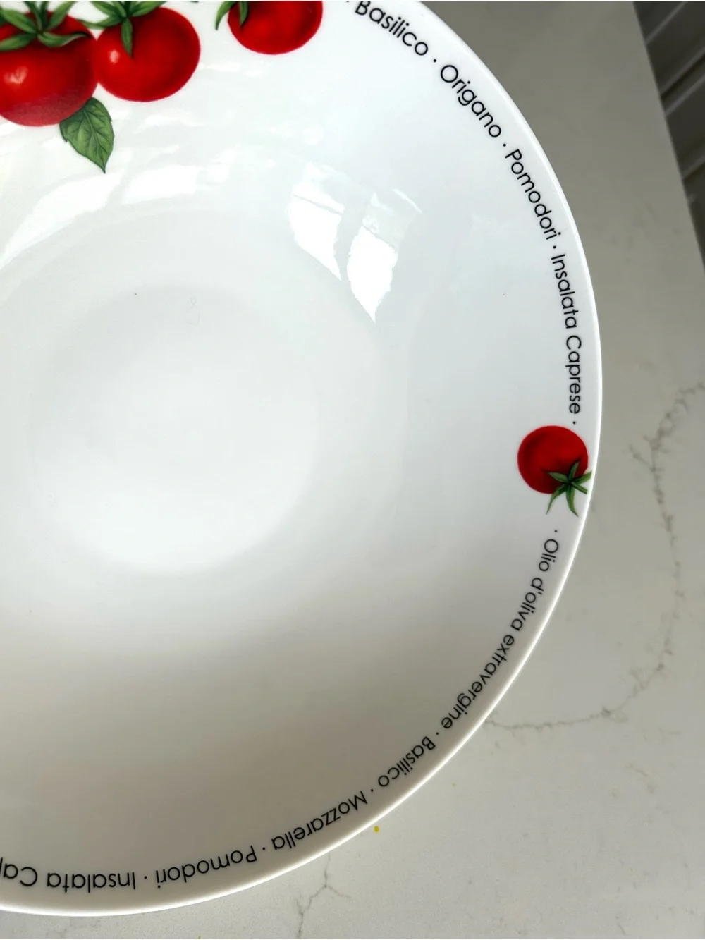 Crate&Barrel Large Italian Pasta Salad Serving Bowl